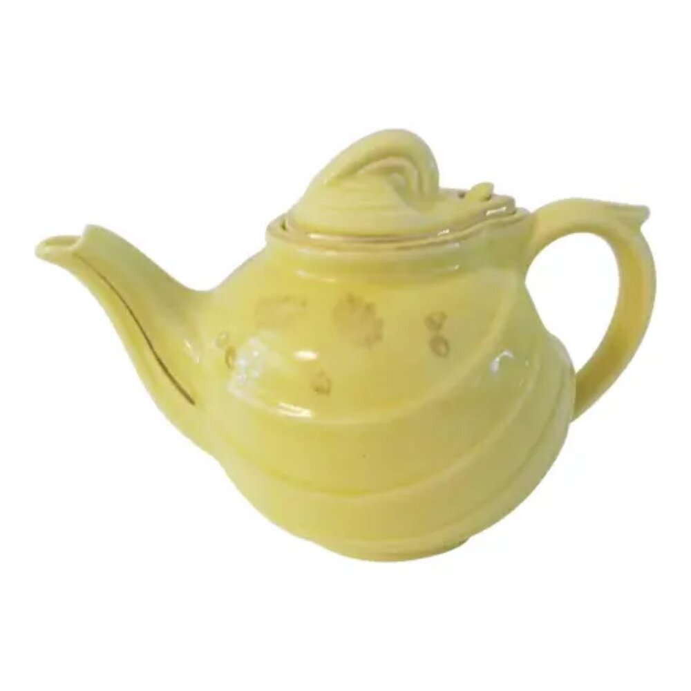 1940s Hall Aladdin Genie Lamp Yellow Tea Pot